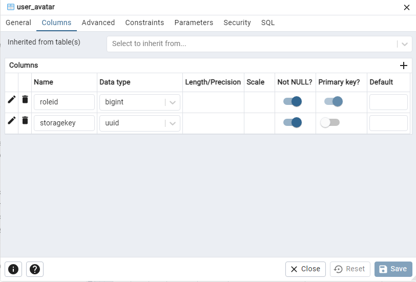 Database File Table