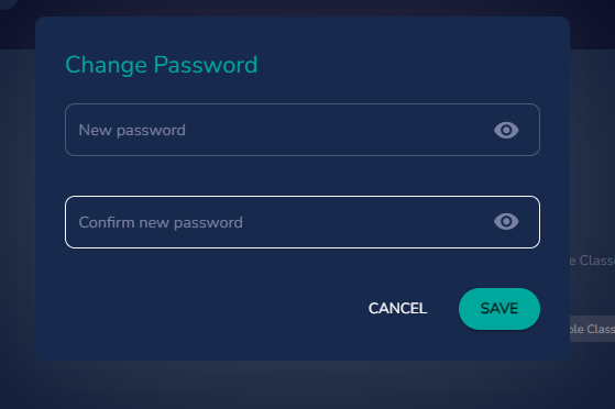 Change Password card